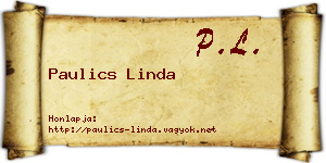 Paulics Linda névjegykártya